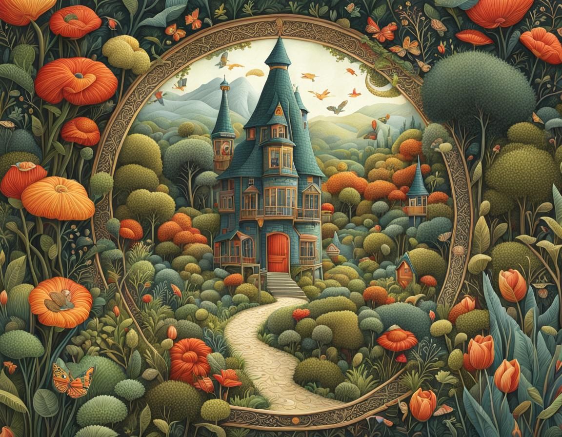 Intricately Detailed Storybook Illustration