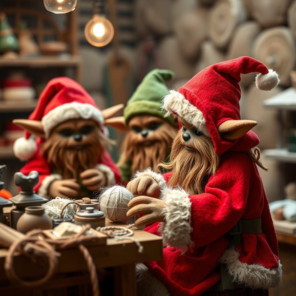 Furry Elves at Santa's Workshop