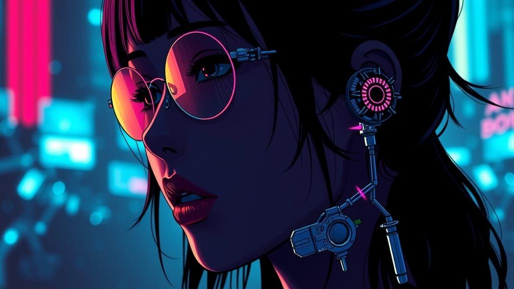 Surreal Cyberpunk Goddess in Intricate 3D Detail