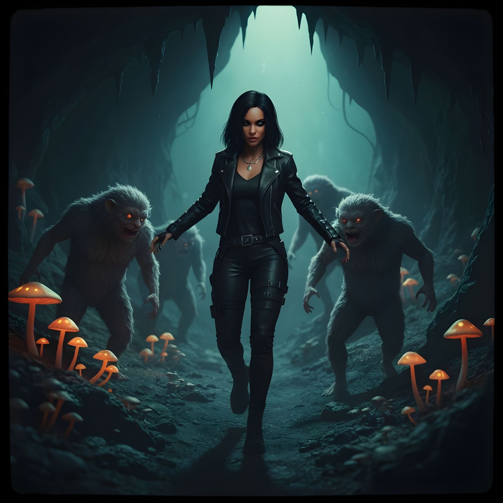 Nefertari Attacked by Furry Monsters in Caves