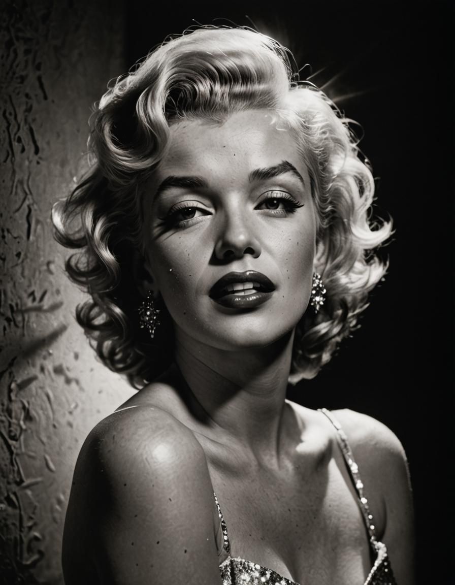 Marilyn Monroe Portrait in Dramatic Lighting