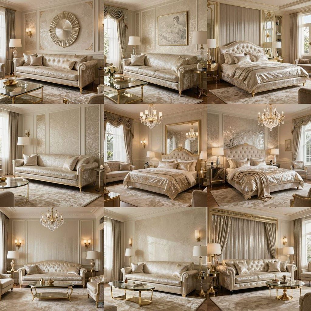 Hollywood Regency Design: Shimmering Shine and Luxurious Tex...