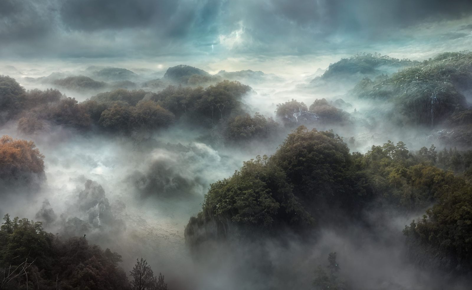 Futuristic Cityscape with Bizarre Creatures in Dreamy Light