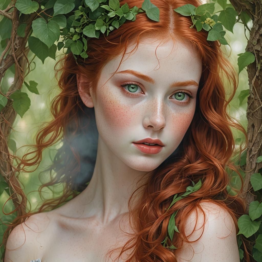 Redhead Portrait: Beauty in Soft Curves