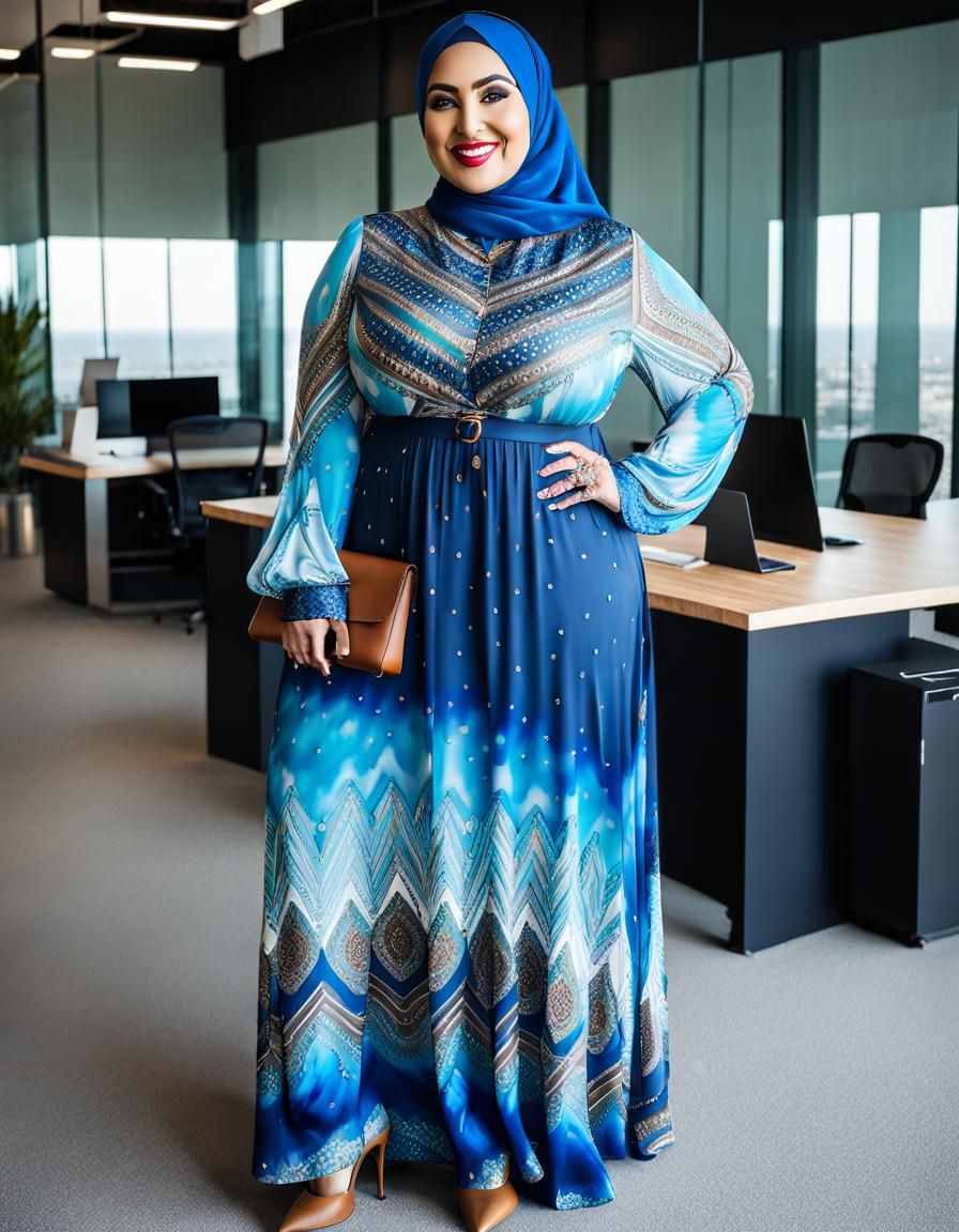 Psychedelic Alcohol Ink Portrait of Middle Eastern Woman