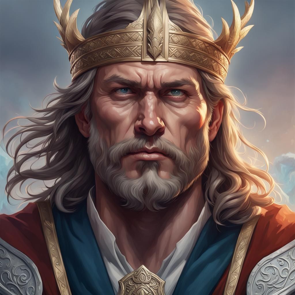 Norse King Eric II: Hyperdetailed Portrait