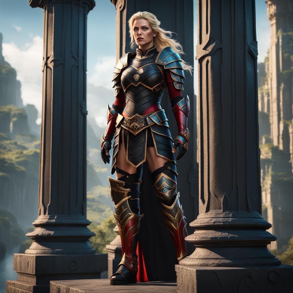 Amazon Warrior Queen in Detailed Matte Painting