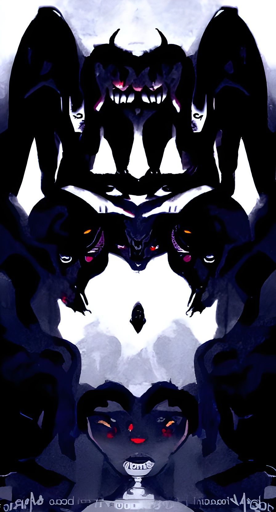 Menacing Demons Emerging from the Shadows