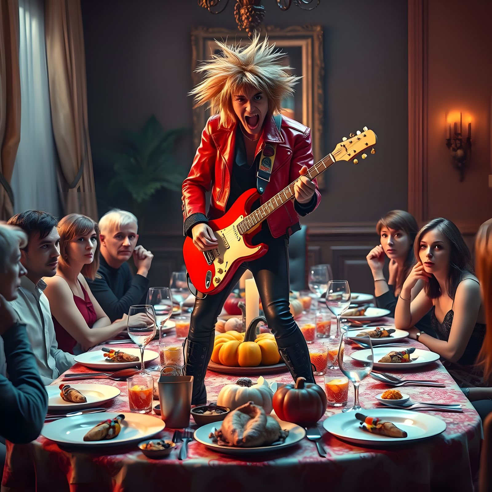 Punk Rocker Crashes Thanksgiving Dinner