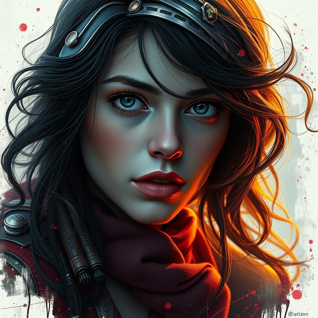 Heiress Finds Creator's Memory: Hyperdetailed Portrait