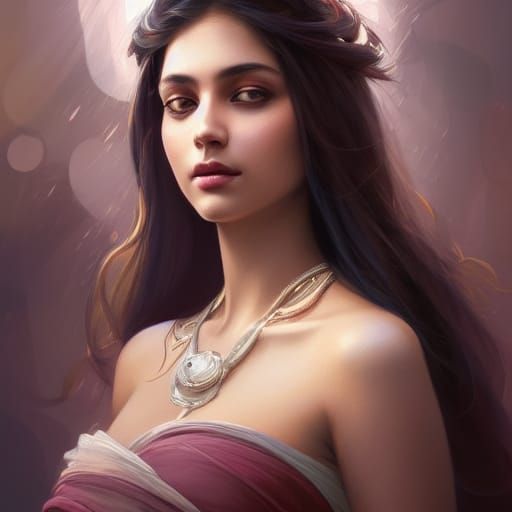 Sapphire Indian Princess Portrait in 8k Resolution