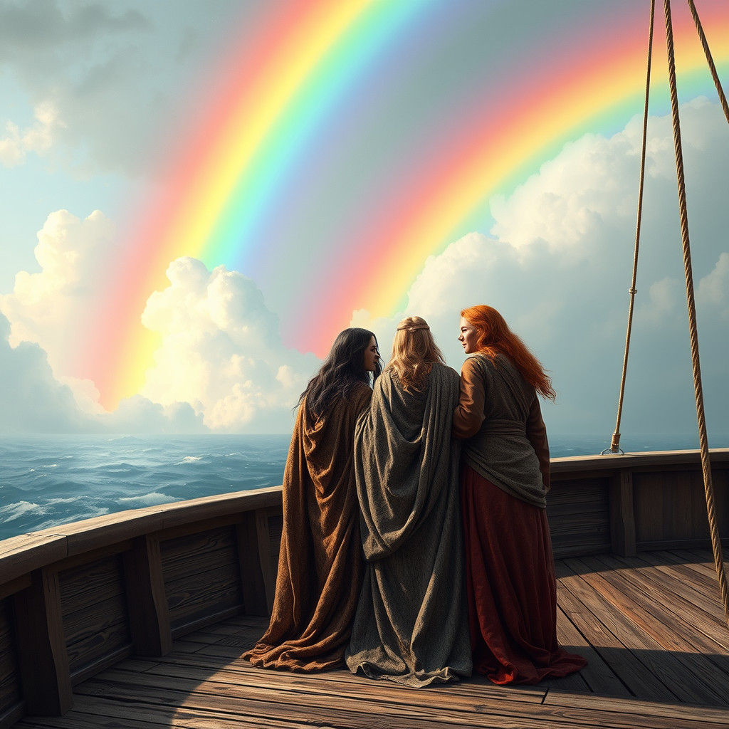 Rainbow Ark: Four Women in Ancient Robes