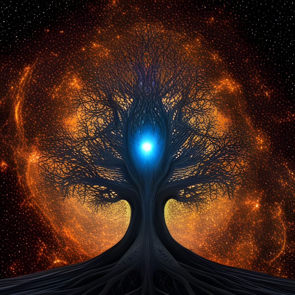 Celestial Galactic Tree at the Center of Universe