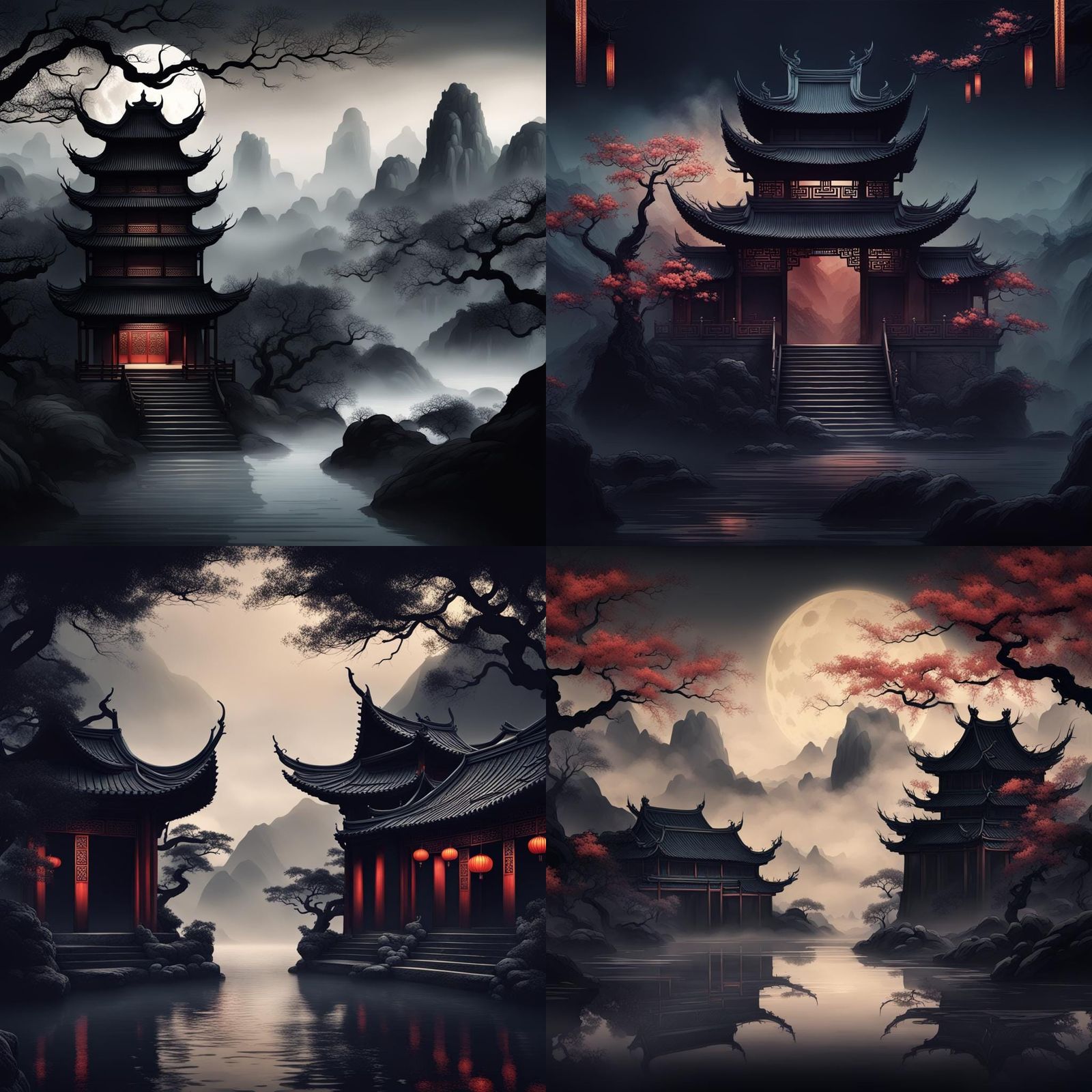 Dark Fantasy Chinese Style Background Image