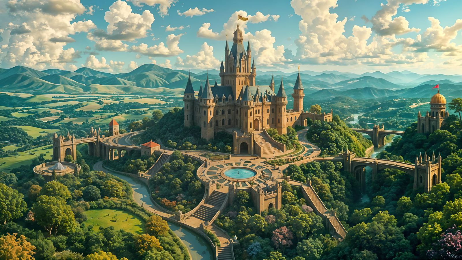 Magnificent Fantasy Kingdom Illustration