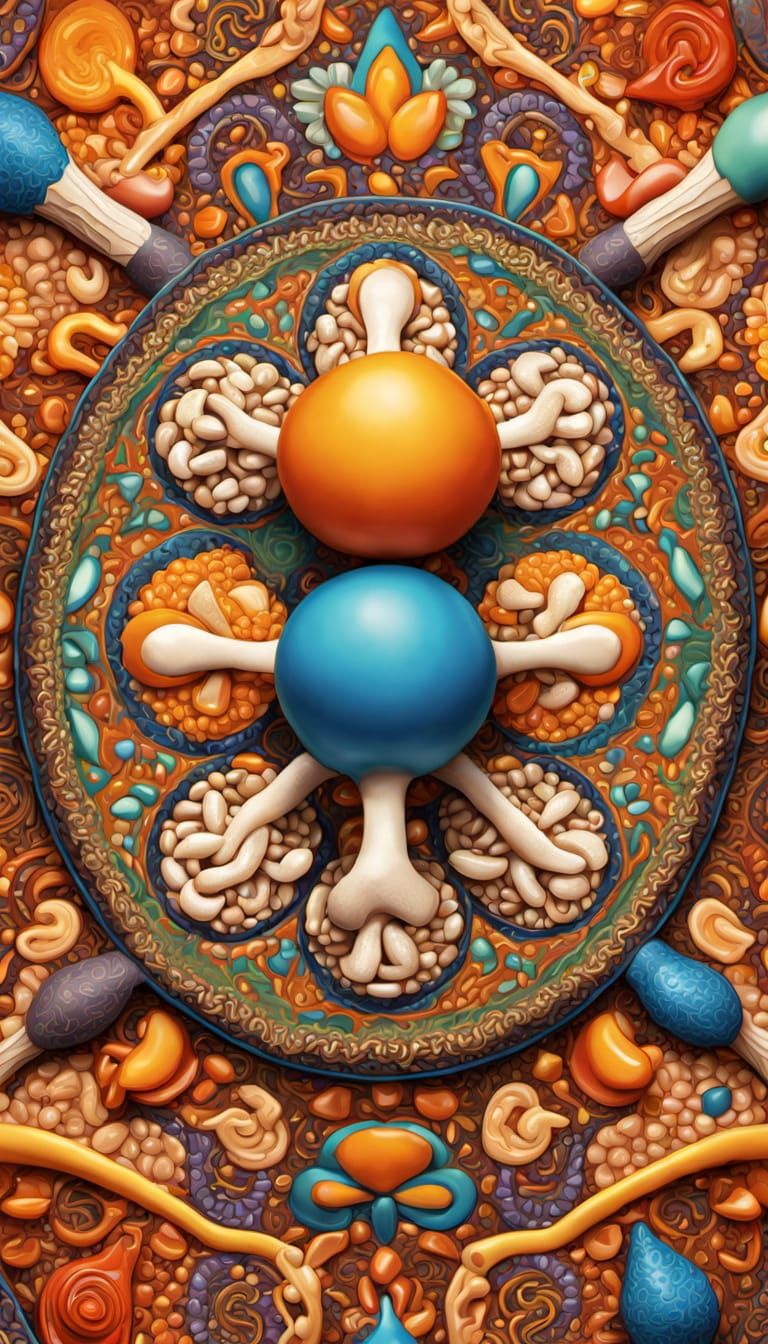 Kaleidoscope Art: Monk with Mushroom Risotto