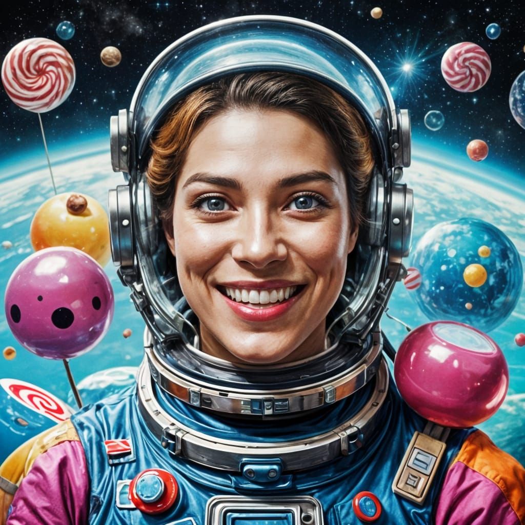 Candy Astronaut in Sci-Fi Setting