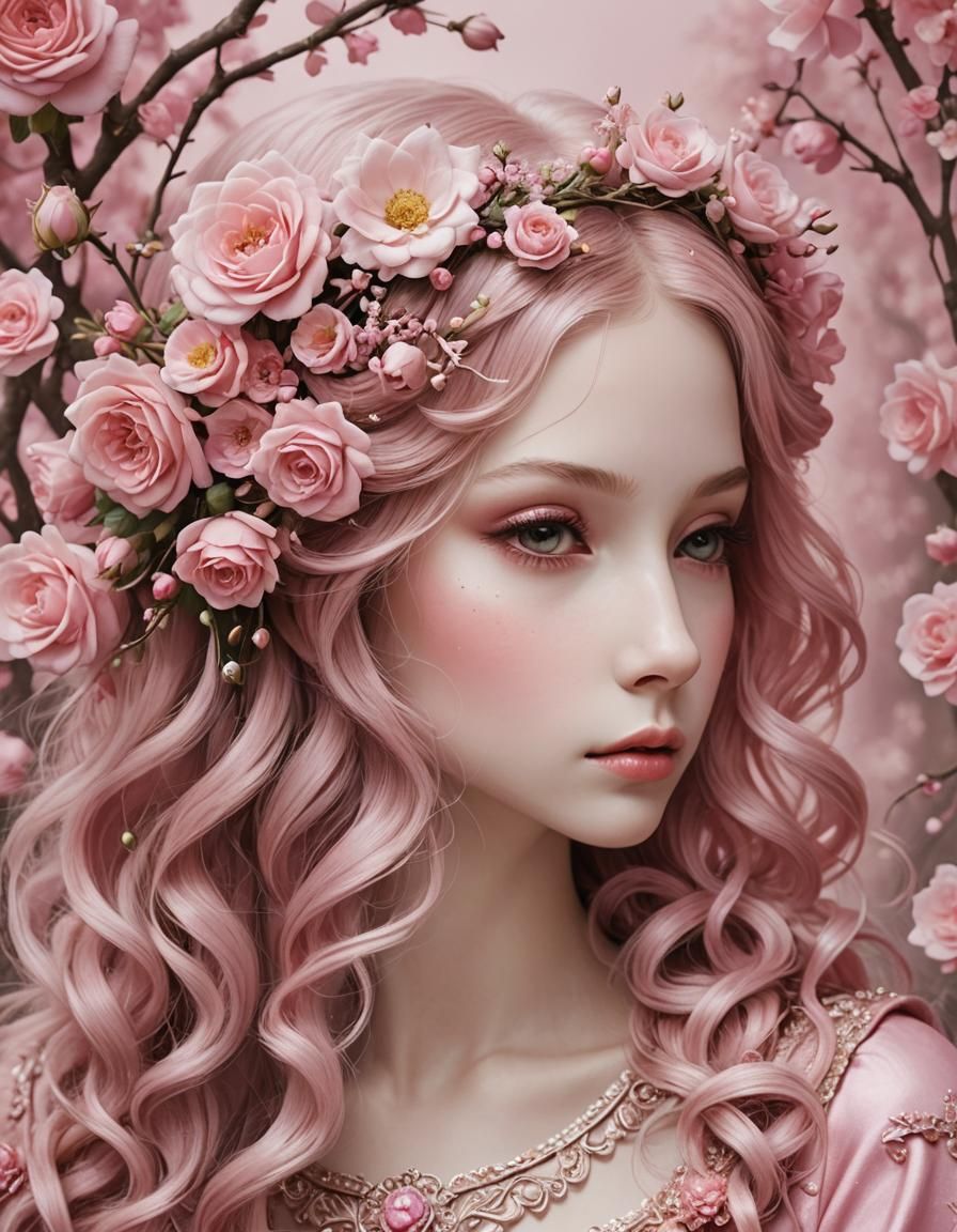 Enchanting Fairy with Flowers in Fantasy World