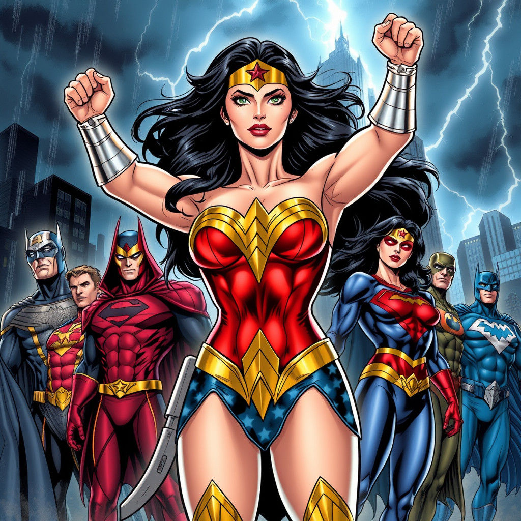 Wonder Woman and Justice League Victory