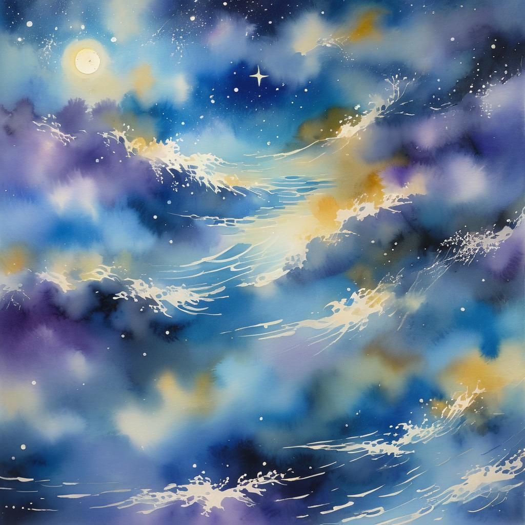 Celestial River Flowing Through the Starry Sky