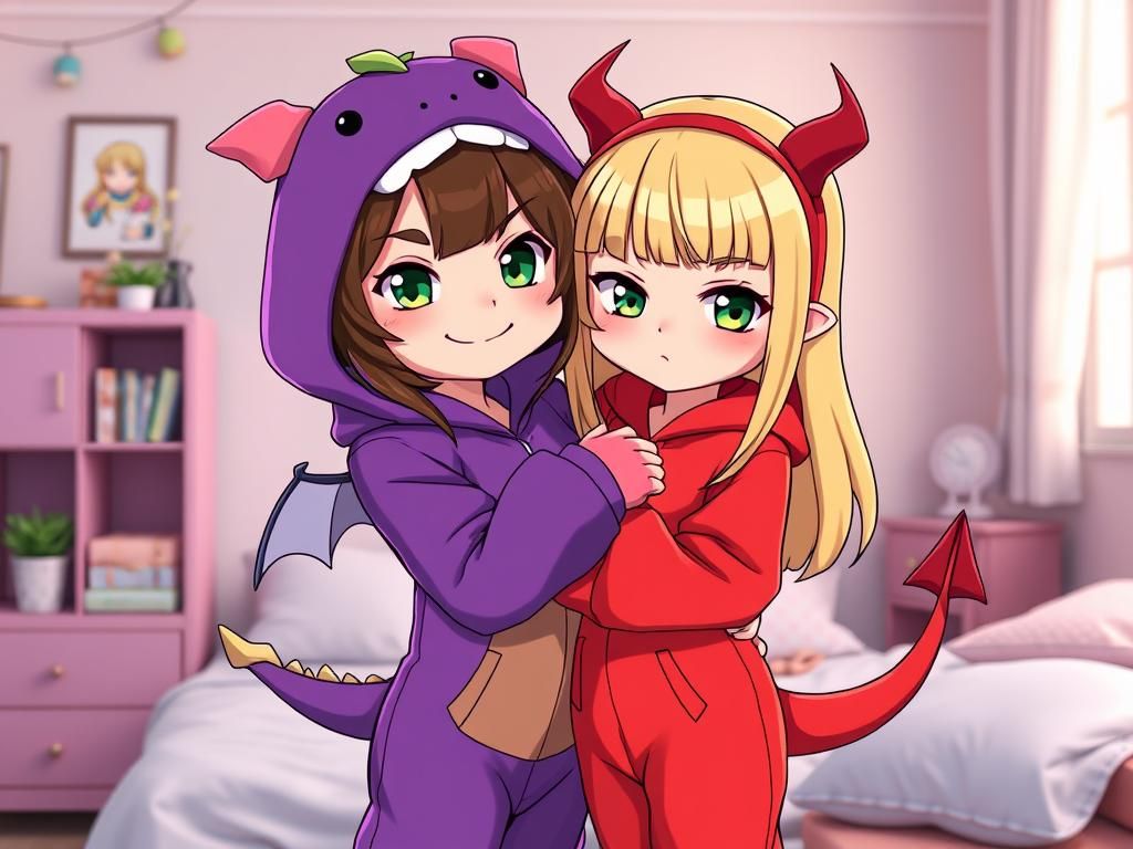 Chibi X-Men Friends in Matching Onesies