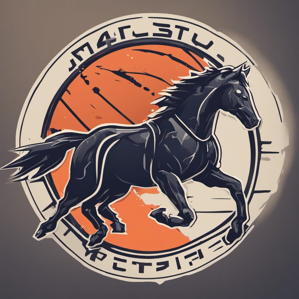 Cyberpunk Mustang Logo Concept Art