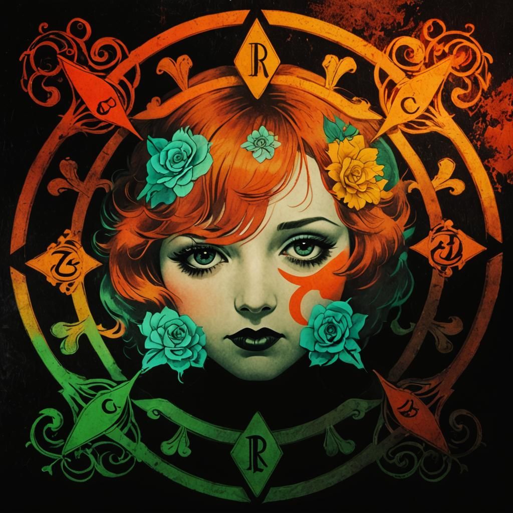 Typography Collection Featuring Clara Bow and Calligraphy