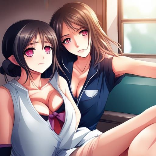 Anime-Style Art Featuring Two Female Characters