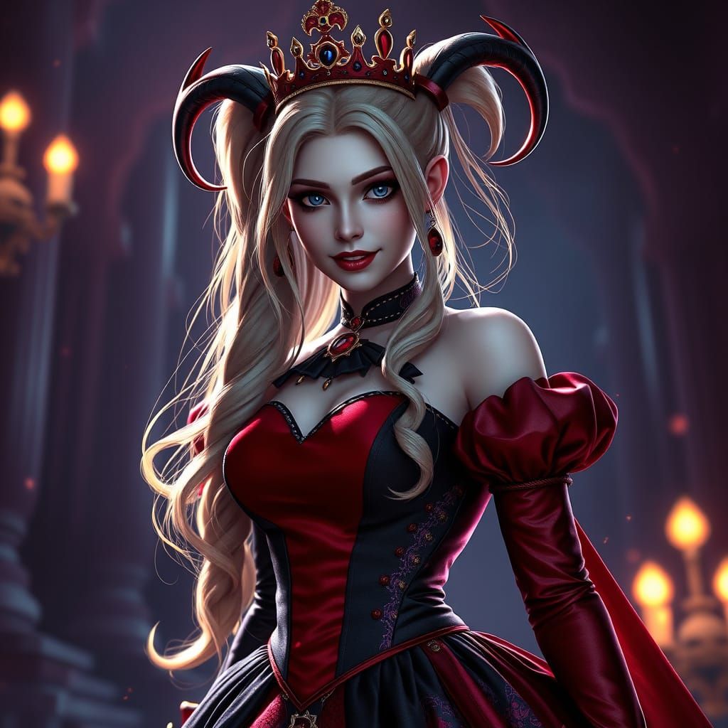 Harley Quinn as Enchanted Princess in Dark Fantasy