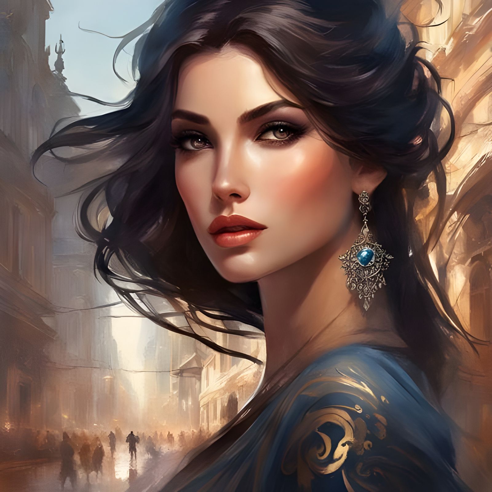 Beautiful Dominatrix Portrait in Moscow Street Art