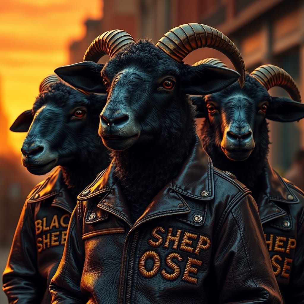 Black Sheep Posse: Hyper-Realistic Concept Art