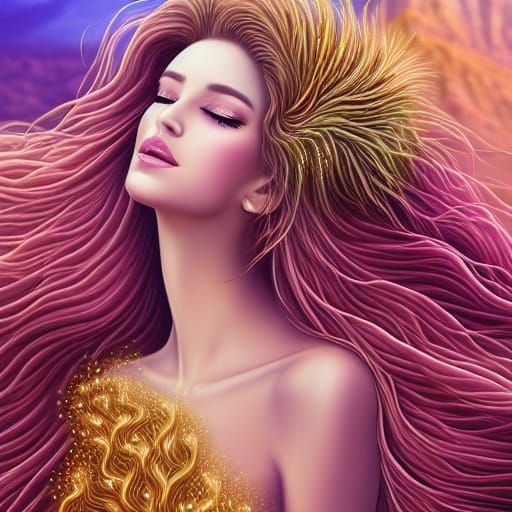 Desert Goddess: Liquid Sand and Golden Strings