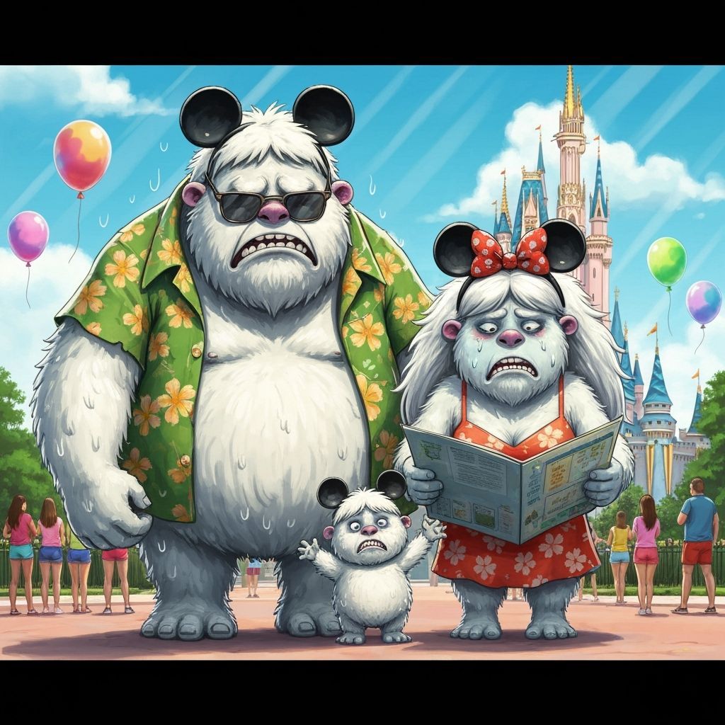Miserable Yetis' Worst Disney Vacation Photo Ever