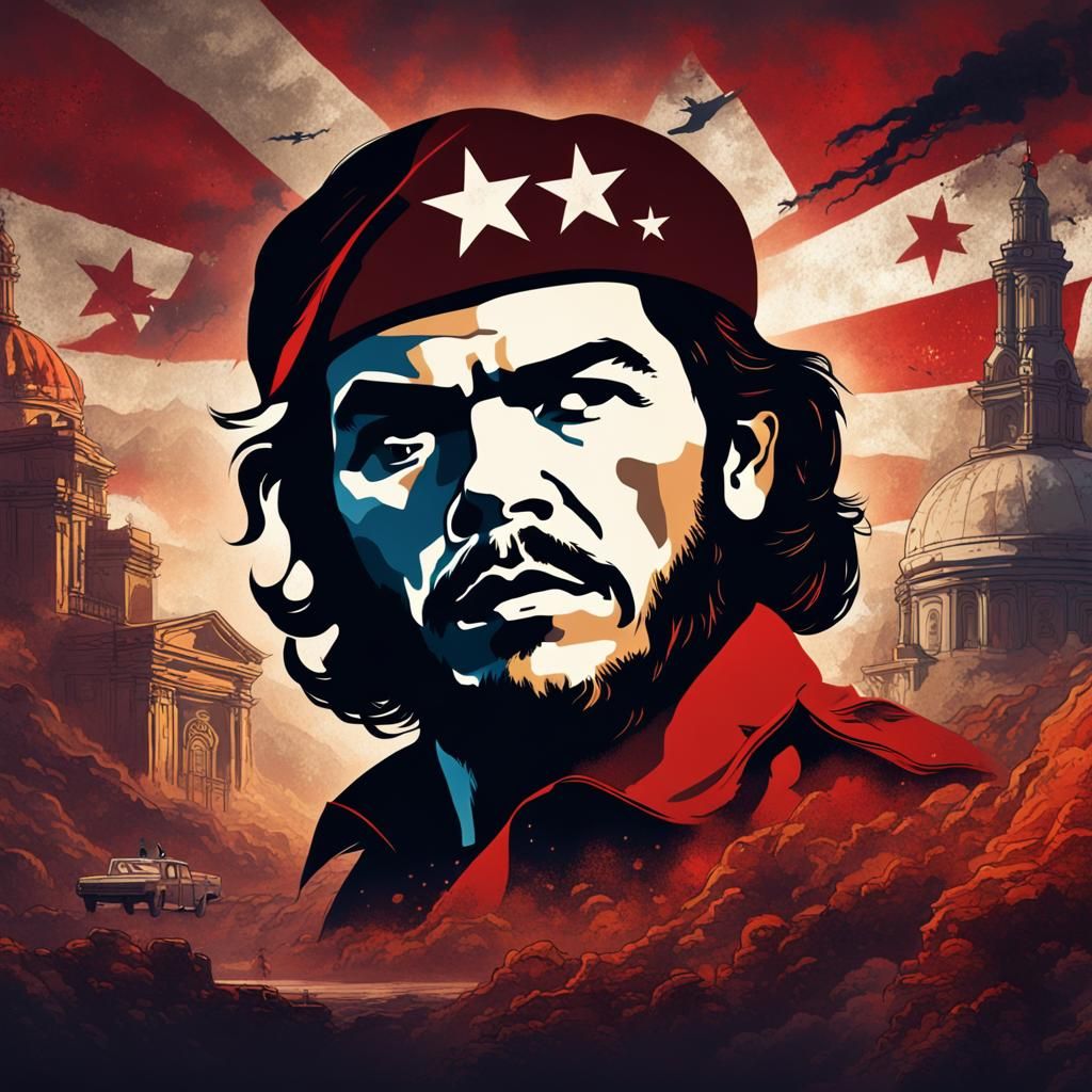 Detailed Matte Painting of Che Guevara