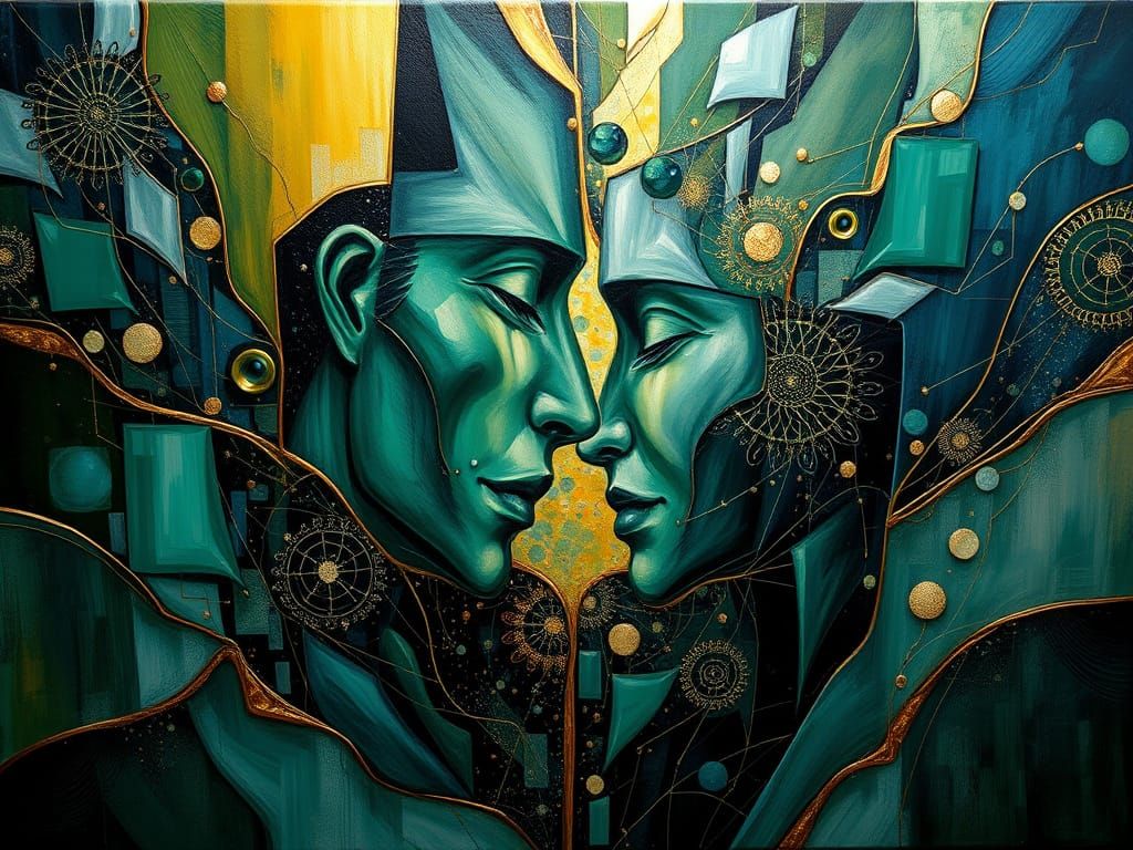 Ethereal Abstraction of Eternal Love in Rich Geometric Forms