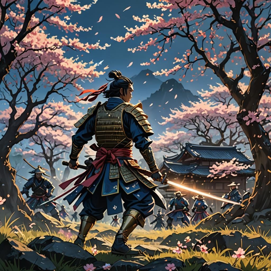 Anime Samurai Battle in Ancient Japan