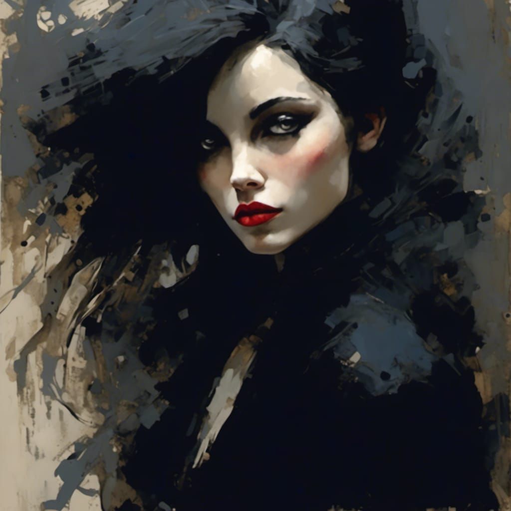 Girl in Art Brut Style