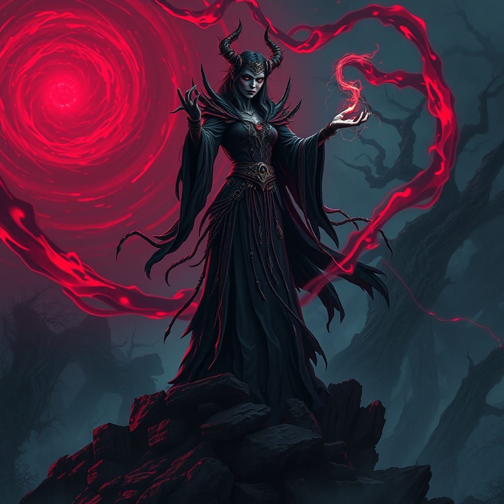 Undead Female Mage Unleashes Dark Magic in Haunting Fantasy ...