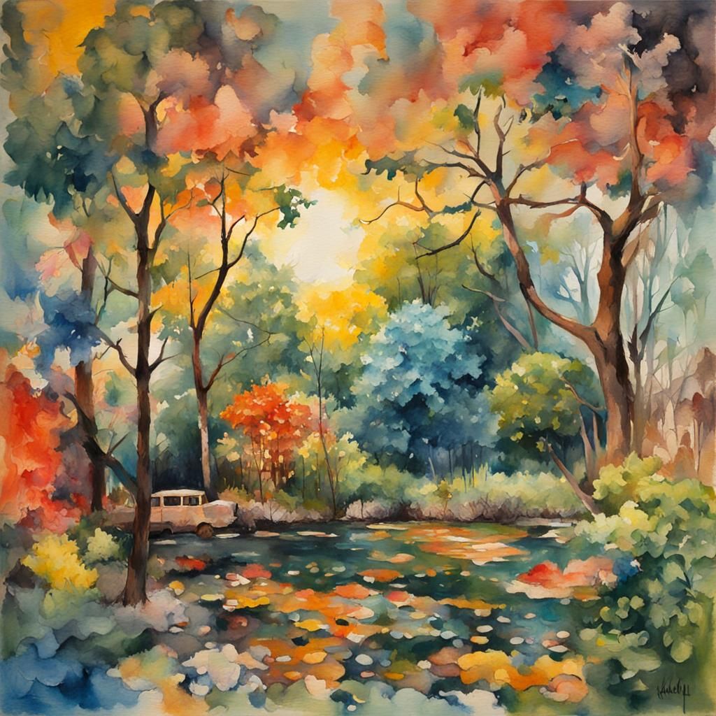 Gouache Painting of Imperfect Things on Canvas