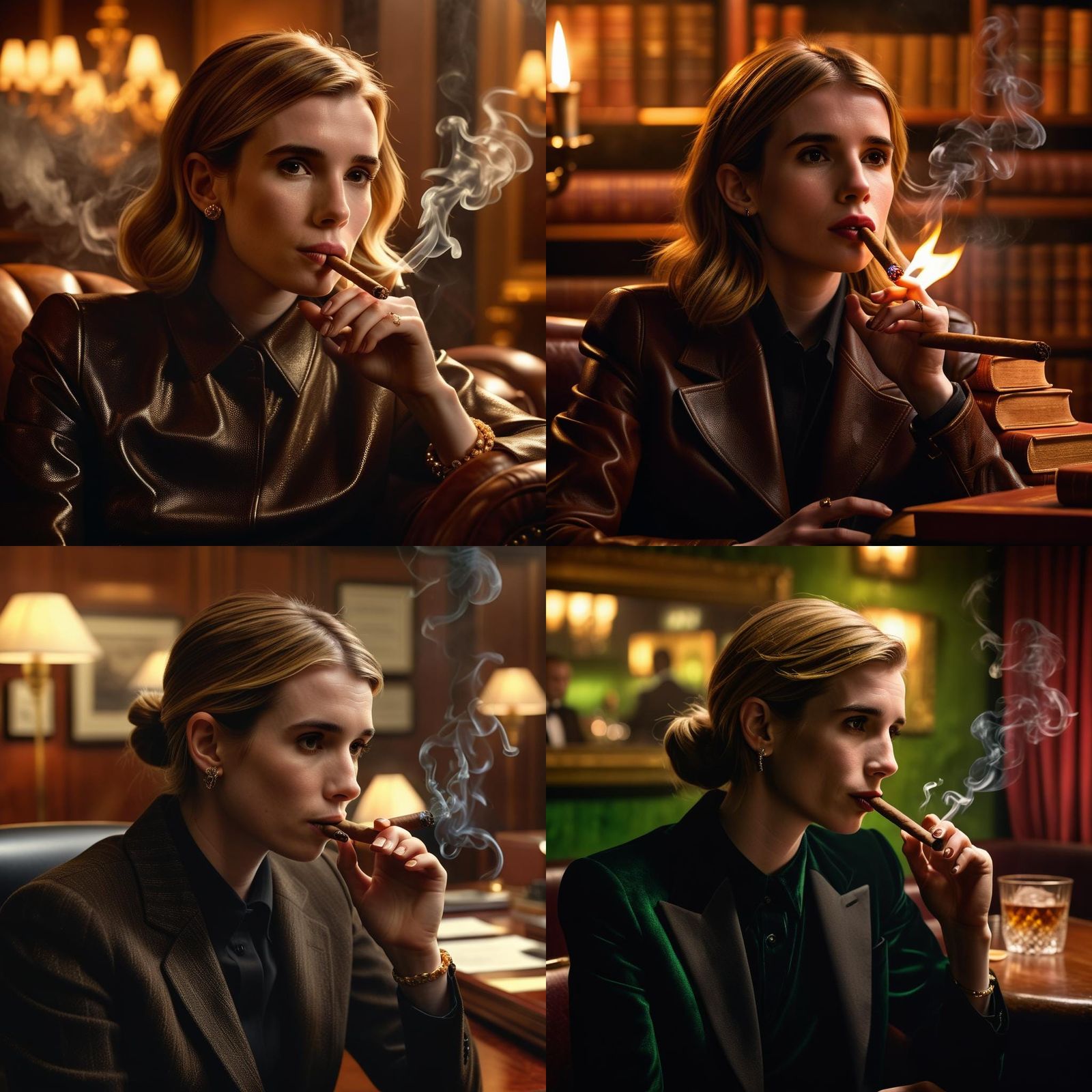 Emma Roberts - cigar