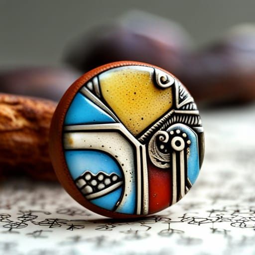 Steampunk Chevron Trade Bead Engine