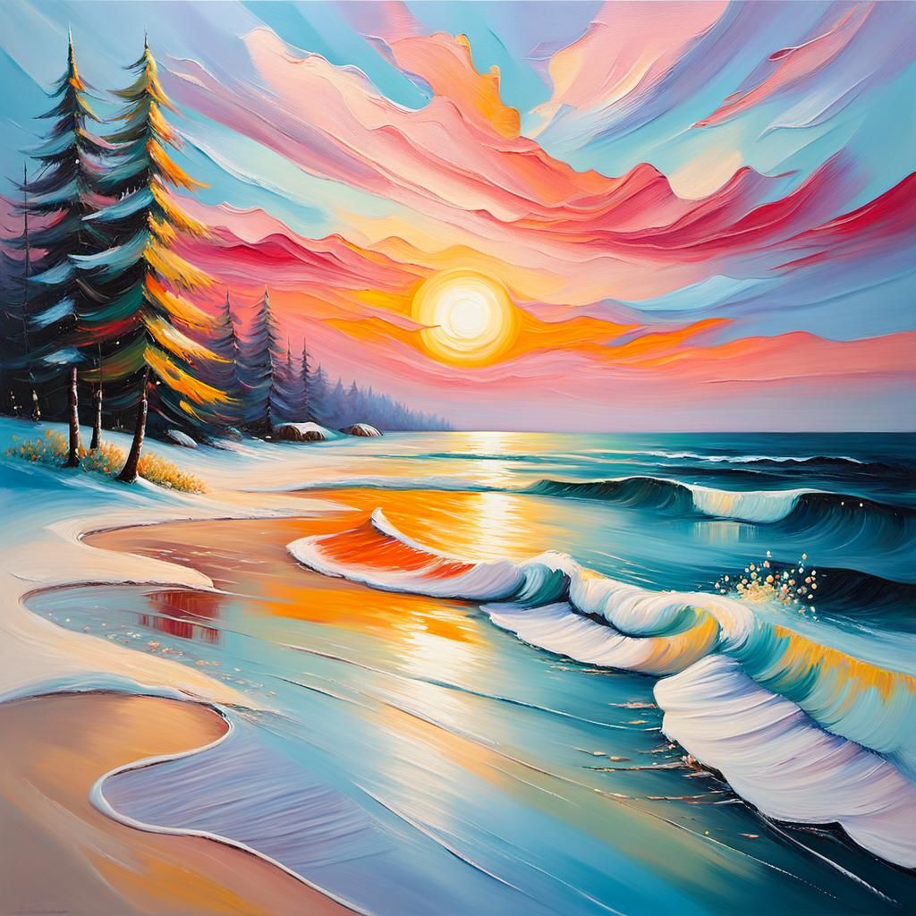 Winter Wonderland in Soft Pastel Hues