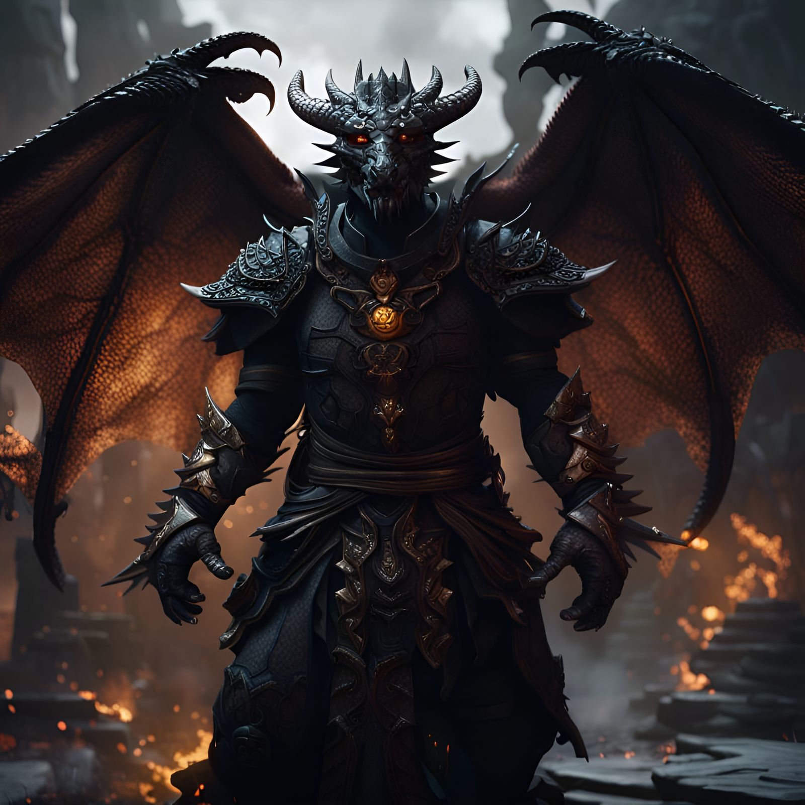 Derk the Black Dragonborn Monk