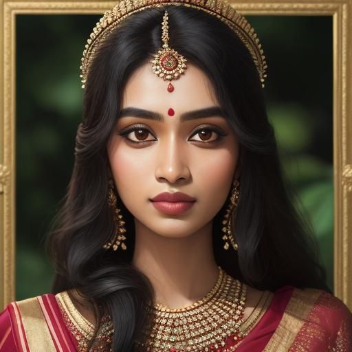 Beautiful Young Bangladeshi Queen Portrait