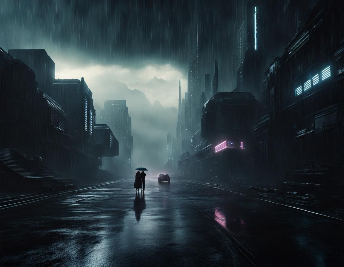Cyberpunk Tears in Rain: A Dark Sci-Fi Lament