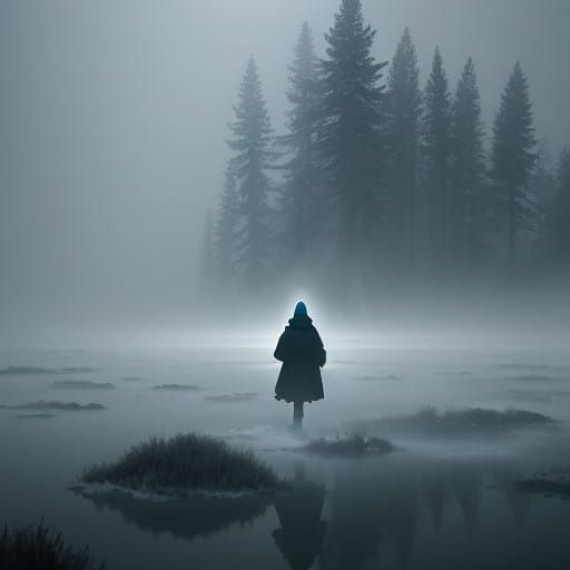 Cinematic Scene with Dynamic Lighting and Shadows in a Froze...