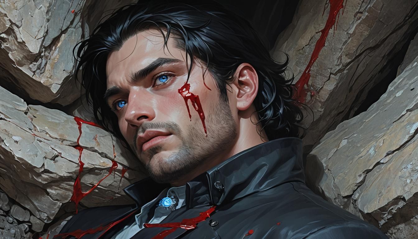 Bleeding Ear and Wild-Eyed Man: Digital Art