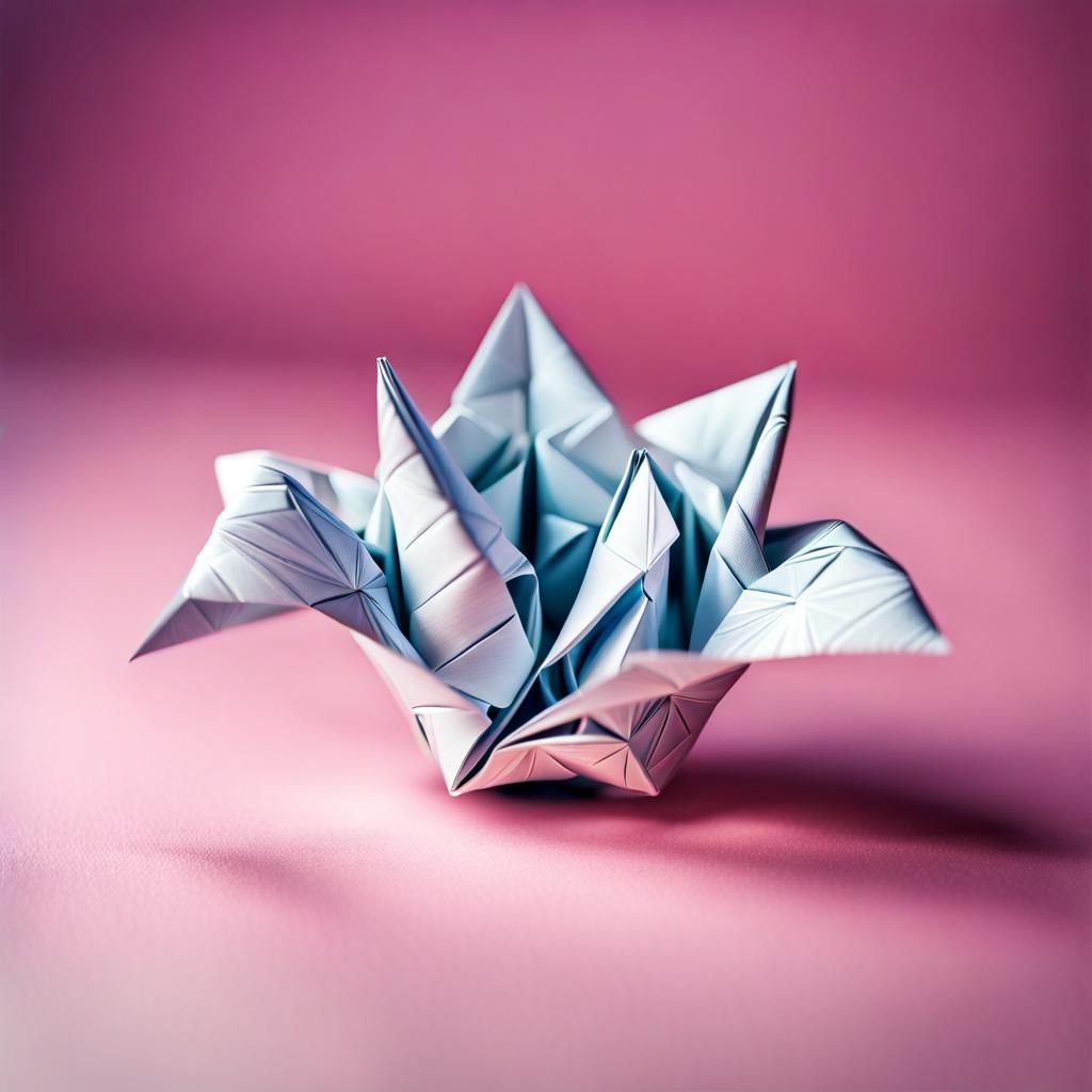 Corruption Origami paper folds papercraft, made of paper, st...