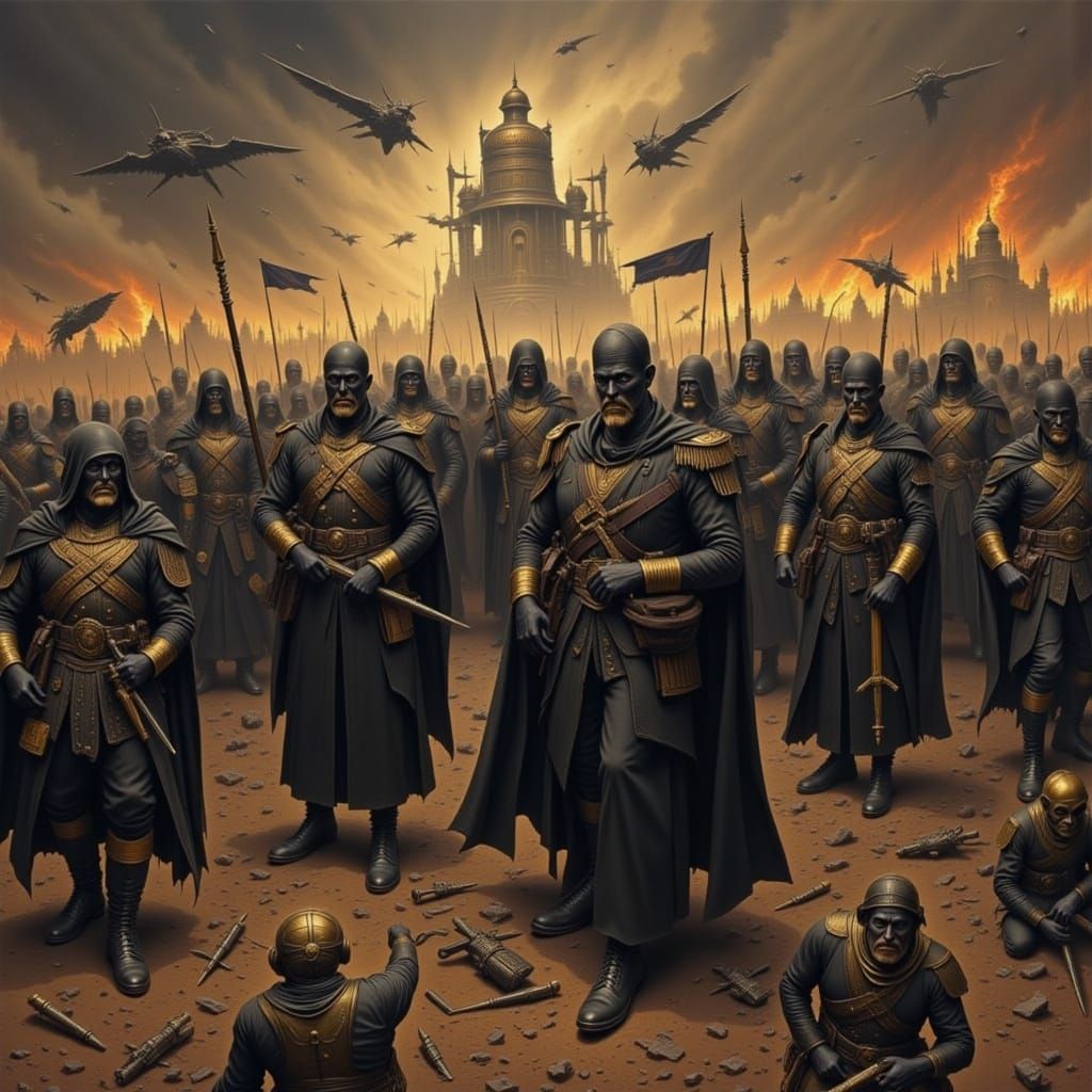 Dystopian Generals in Black and Gold