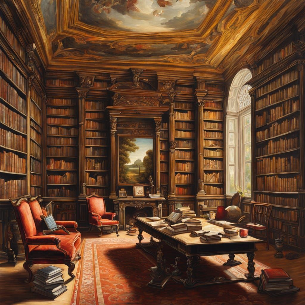 Majestic Baroque Study in Renaissance Oil Painting